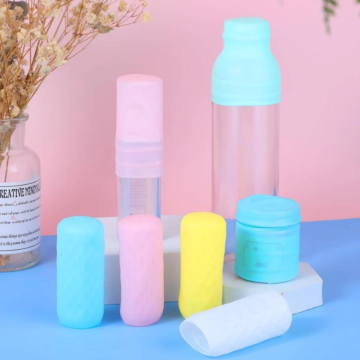 2 Adet Silikon Şişe Kapağı – Seyahat Tipi Sızdırmaz Elastik Şampuan, Losyon ve Parfüm Şişesi Koruyucu 2 Adet Silikon Şişe Kapağı – Seyahat Tipi Sızdırmaz Elastik Şampuan, Losyon ve Parfüm Şişesi Koruyucu