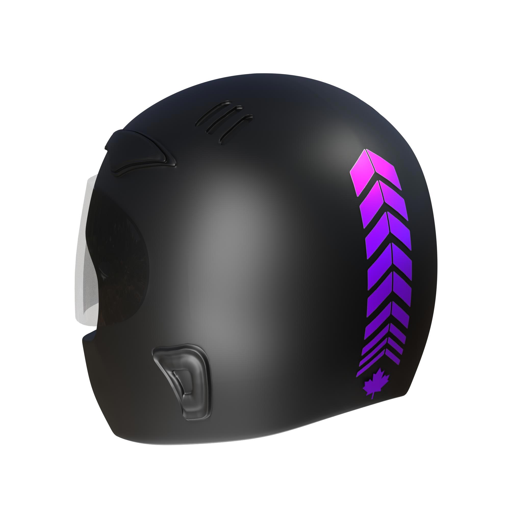 Çinar Extreme 2 Adet Sport Kask, Araba Ayna Patlican Moru Kask Sticker Çinar Ex