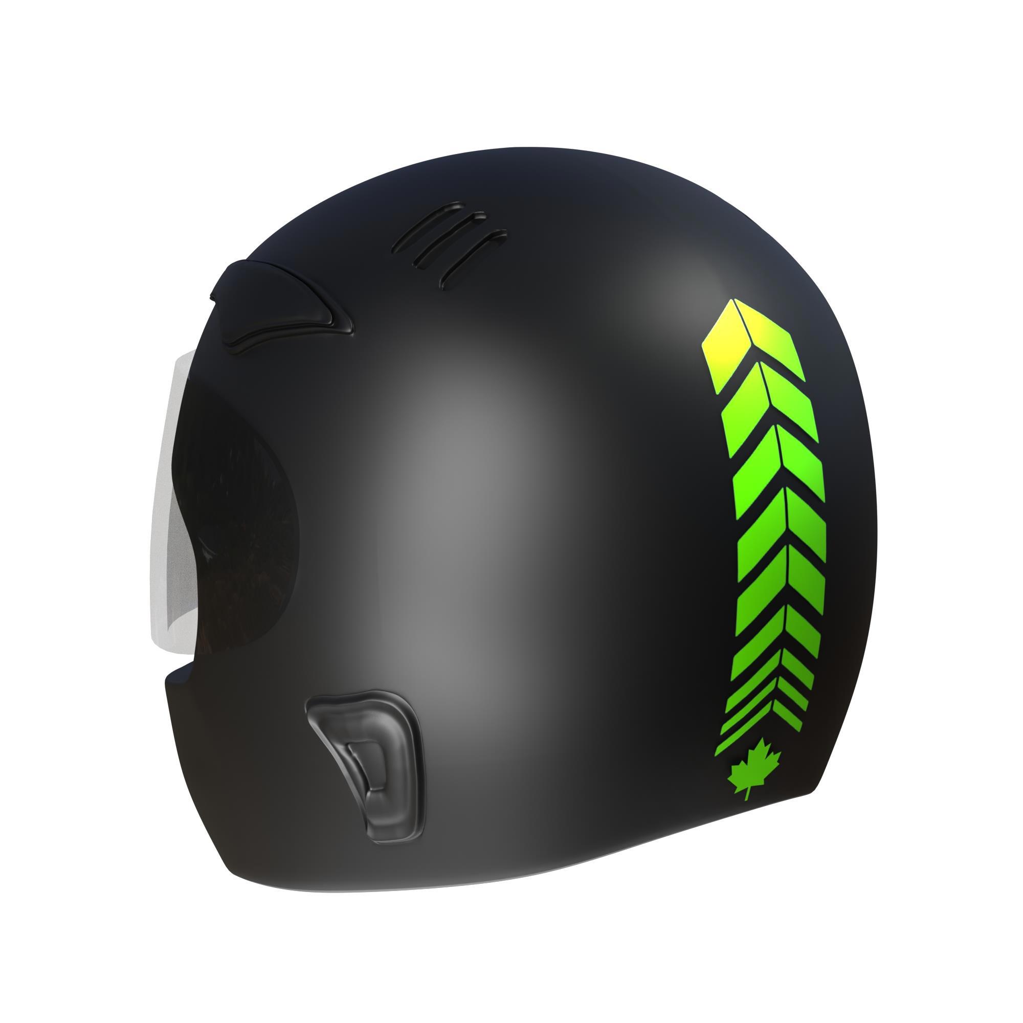 Çinar Extreme 2 Adet Sport Kask, Araba Ayna Floresan Yeşil Kask Sticker Çinar E