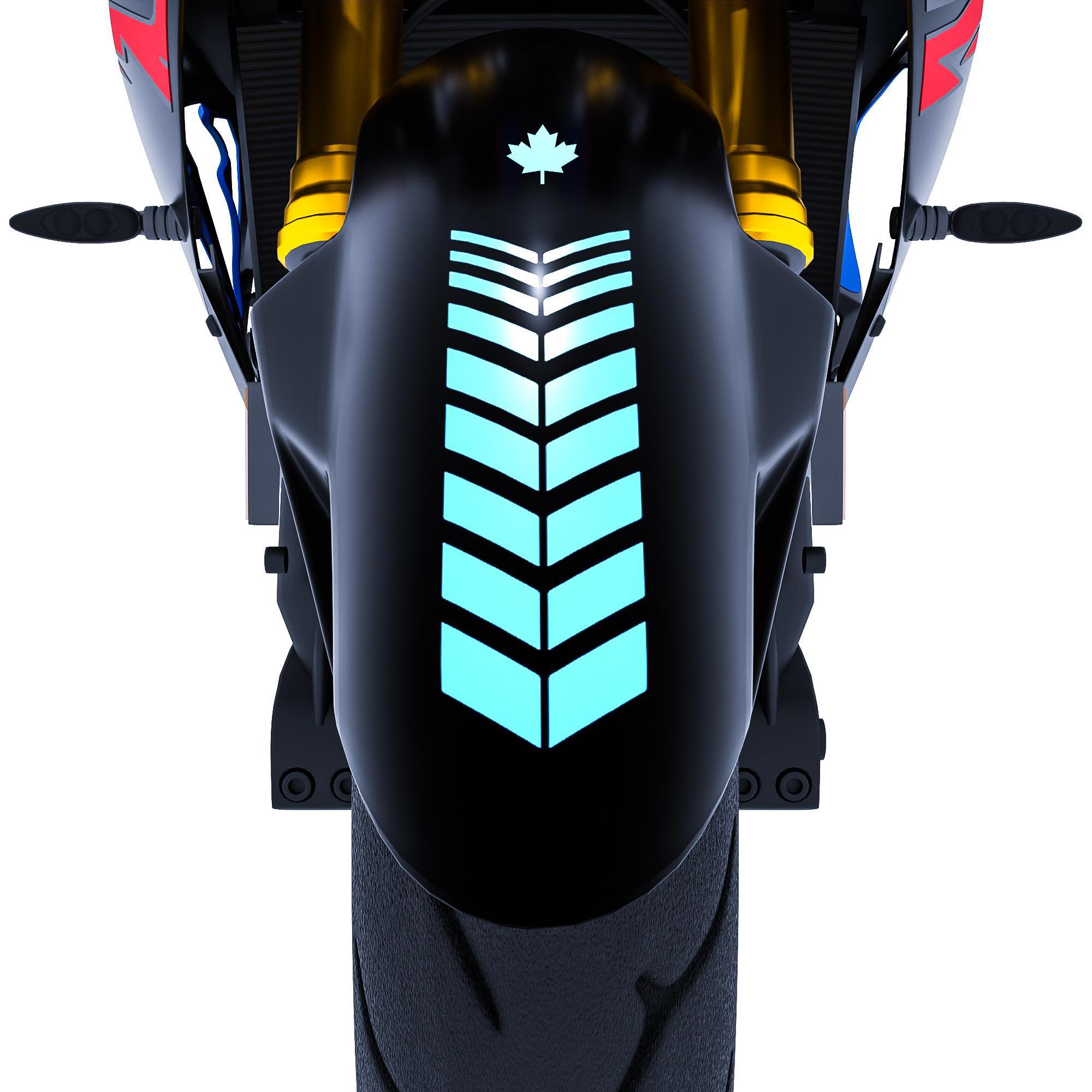 Çinar Extreme 2 Adet Sport Motosiklet Çamurluk Nane Yeşili Kask Sticker Çinar E