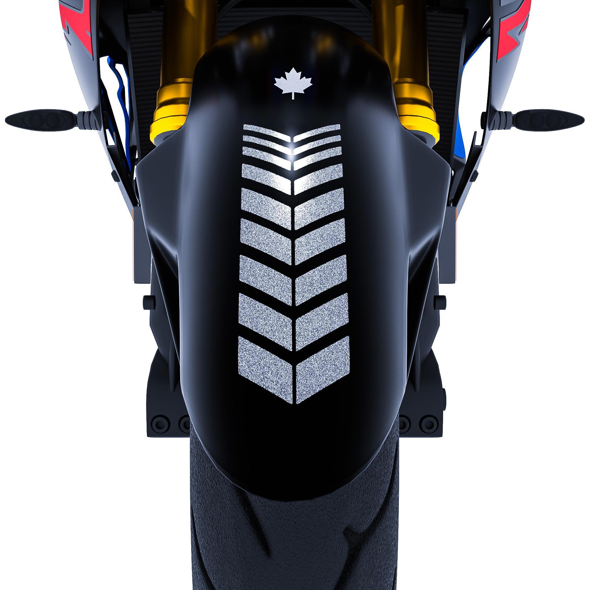 Çinar Extreme 2 Adet Sport Motosiklet Çamurluk Yaldizli Gümüş Kask Sticker Çina