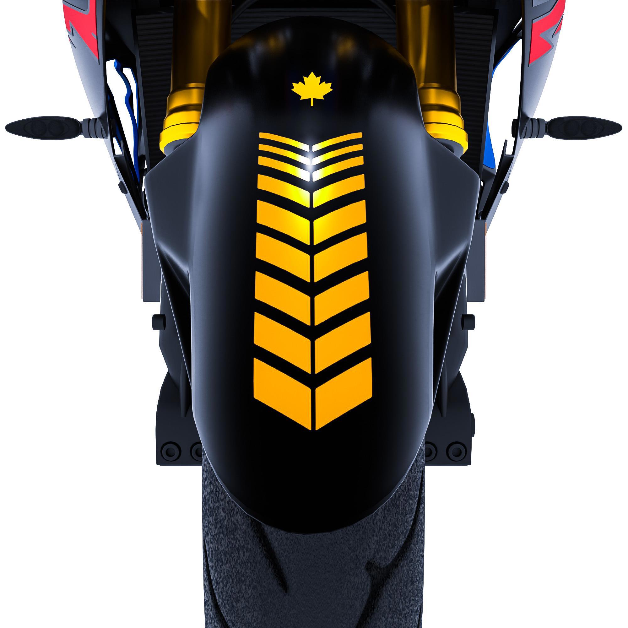 Çinar Extreme 2 Adet Sport Motosiklet Çamurluk Taksi Sarisi Kask Sticker Çinar 