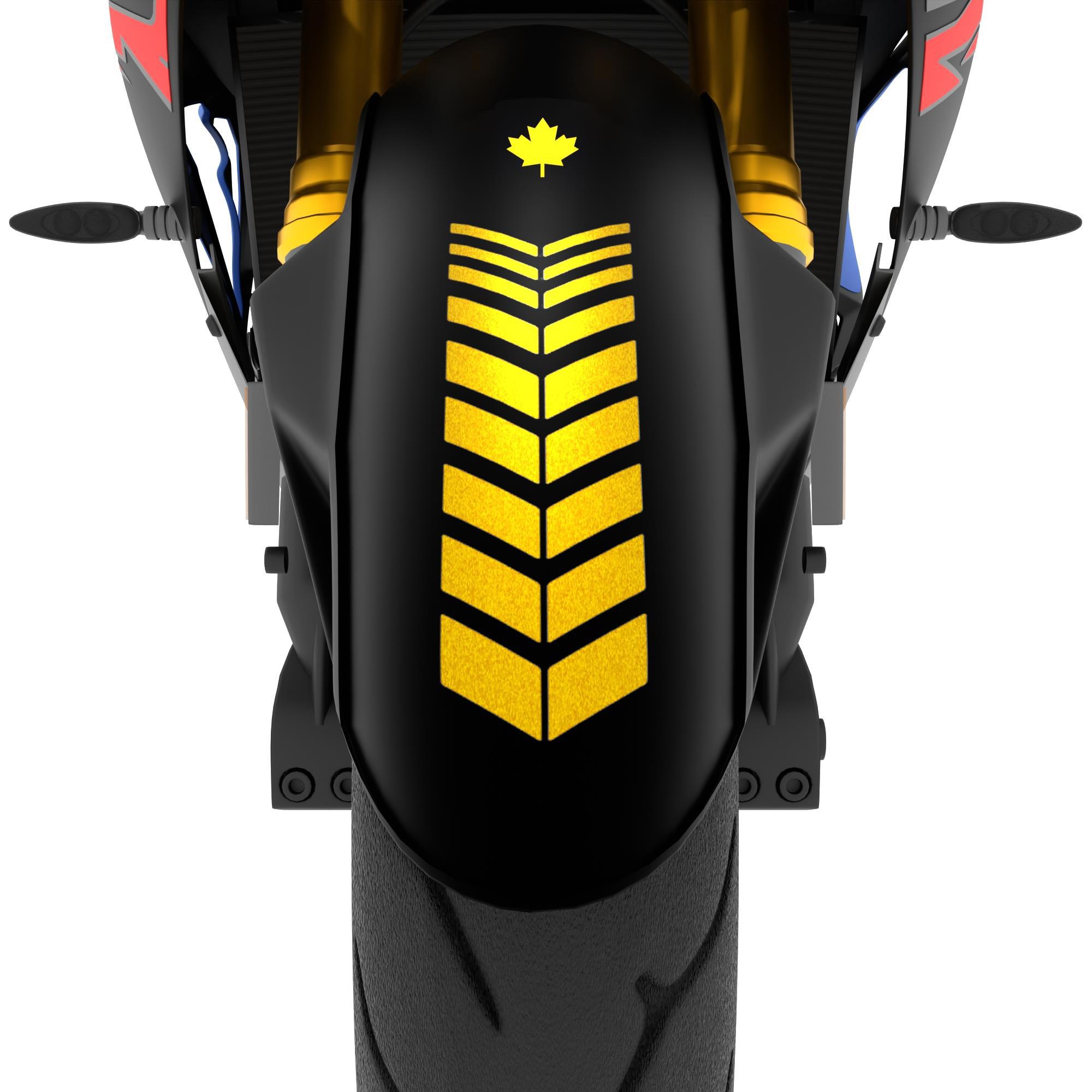 Çinar Extreme 2 Adet Sport Motosiklet Çamurluk Yaldizli Gold Kask Sticker Çinar