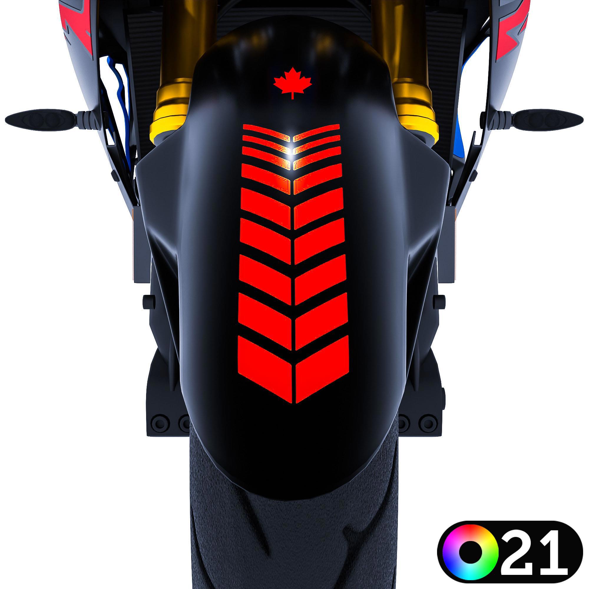 2 Adet Sport Tasarımlı Motosiklet Çamurluk Sticker Reflektif, Flo