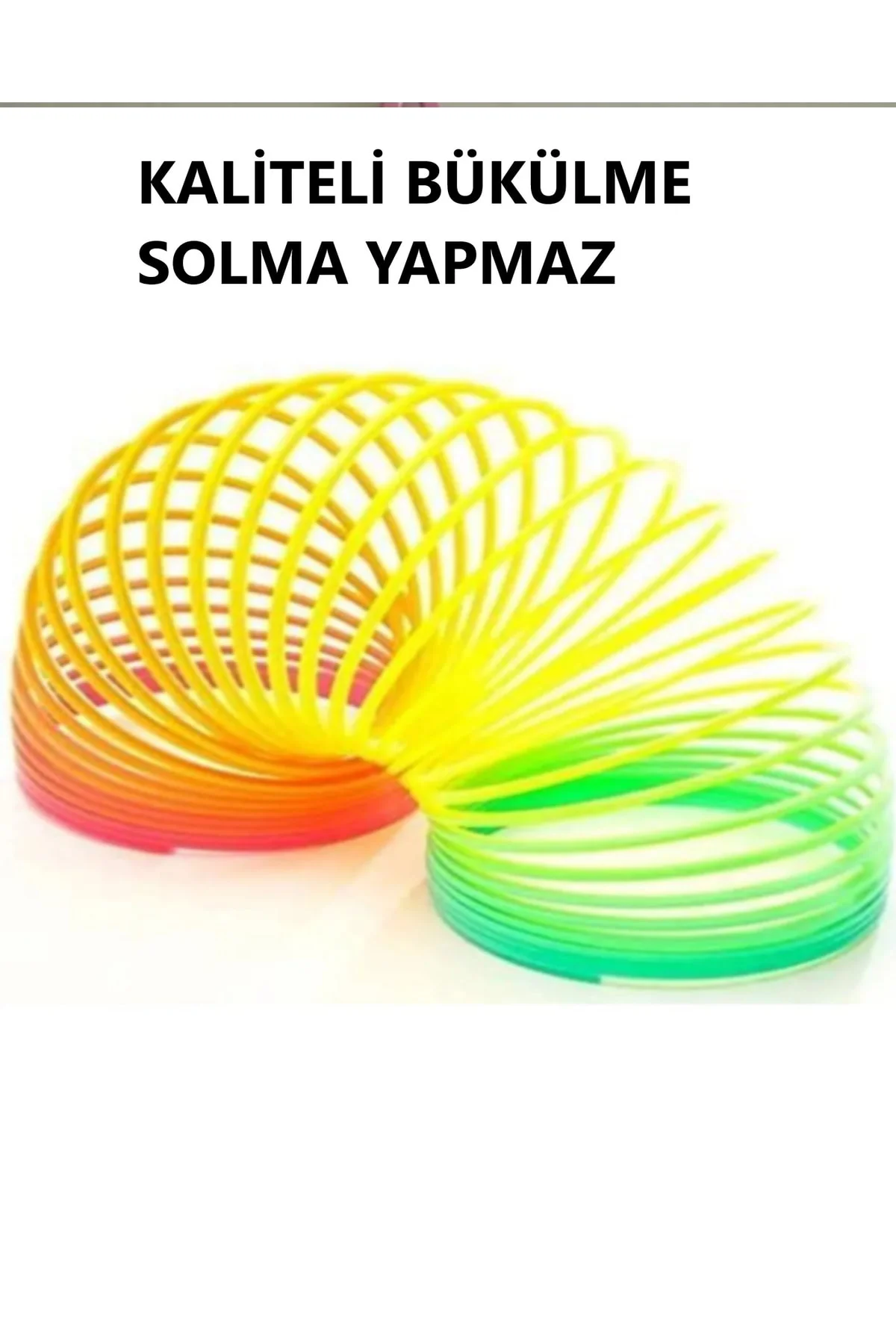 2 Adet Stres Yayı Gökkuşağı Yay Renkli Oyuncak Büyük Boy Stres Yayı Çocuk Için Halka Yaylı Oyuncak