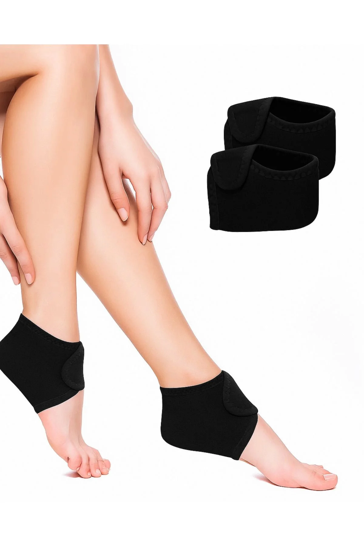 2 ADET Topuk Dikeni Silikon Tabanlı Ortopedik Çorap Ağrı Azaltıcı