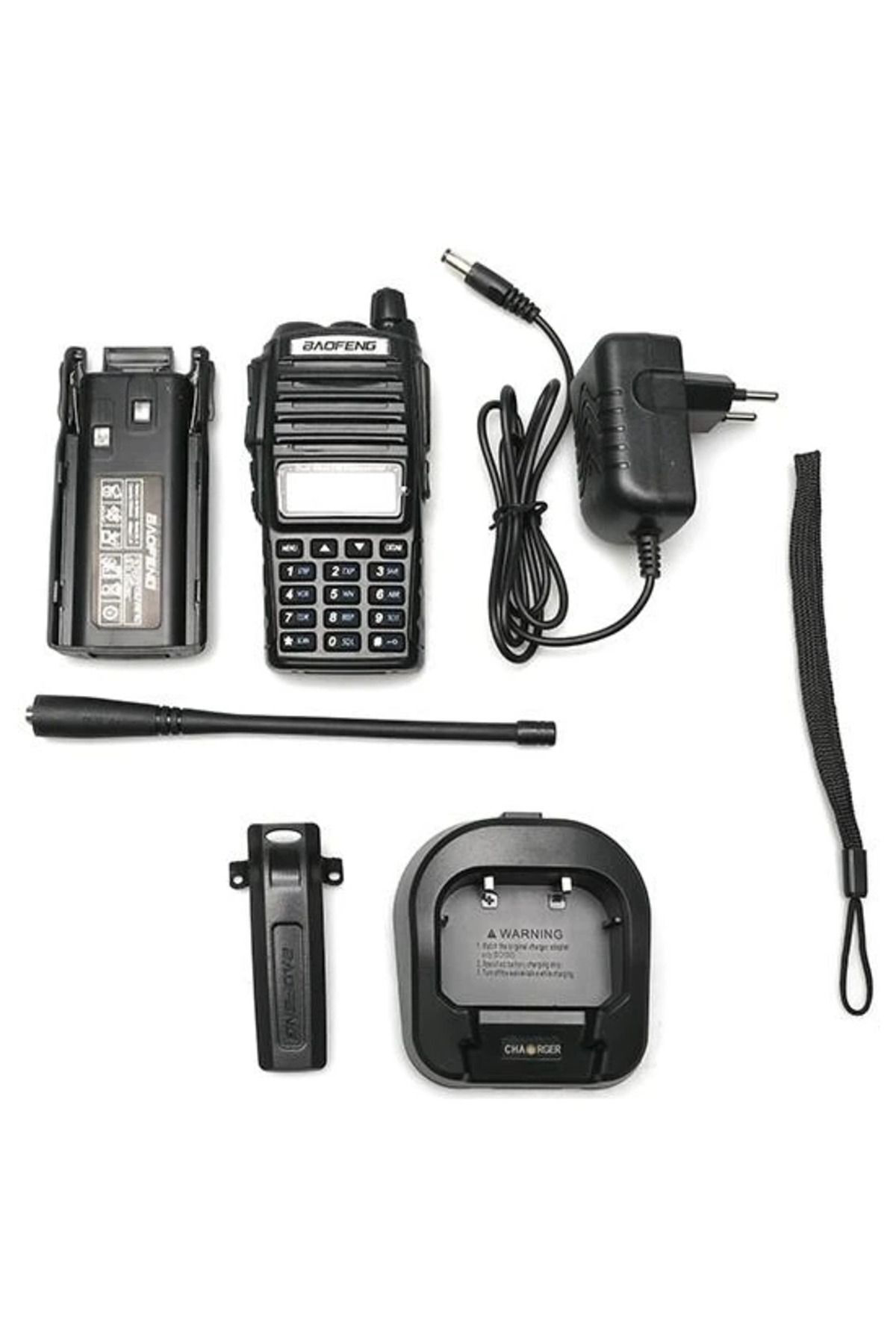 2 Adet Uv 82 Telsiz Alıcı-verici 10 Km Uv82 Telsiz Vhf Uhf Tarayı