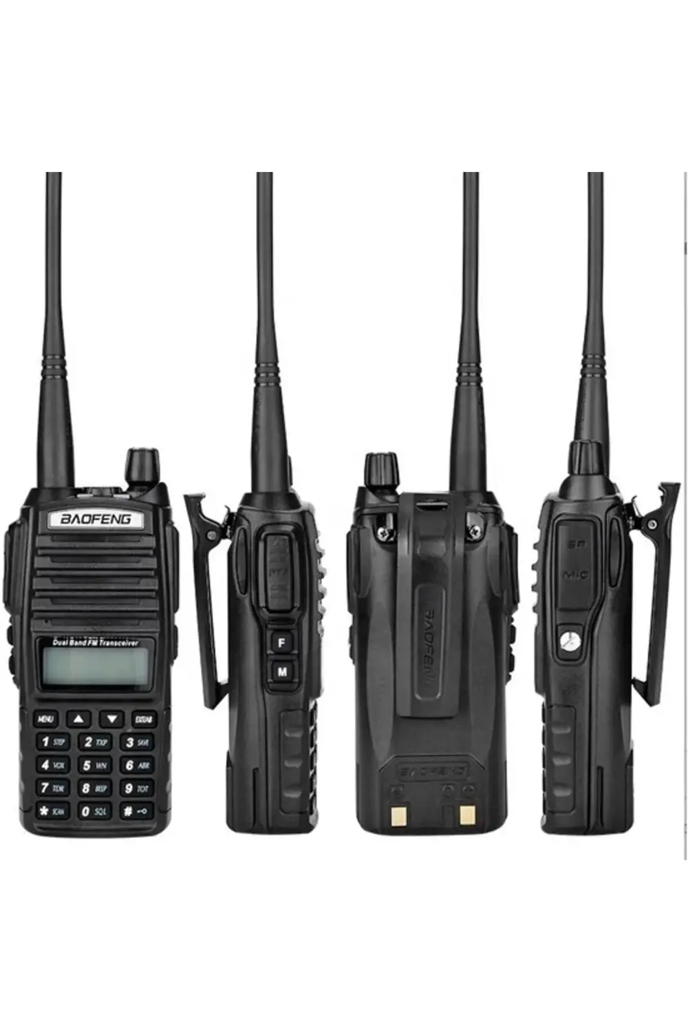 2 Adet Uv 82 Telsiz Alıcı-verici 10 Km Uv82 Telsiz Vhf Uhf Tarayı