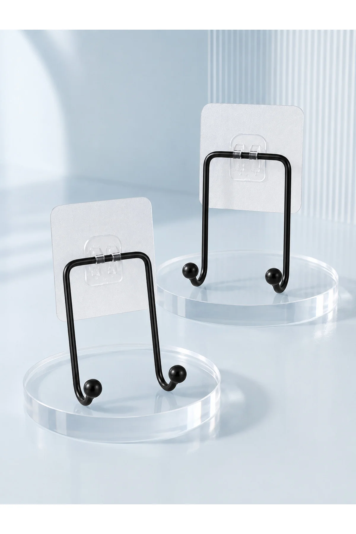 2 Adet Yapışkanlı Duvar Askısı Pratik Çok Amaçlı Düzenleyici Askı - Görsel 4