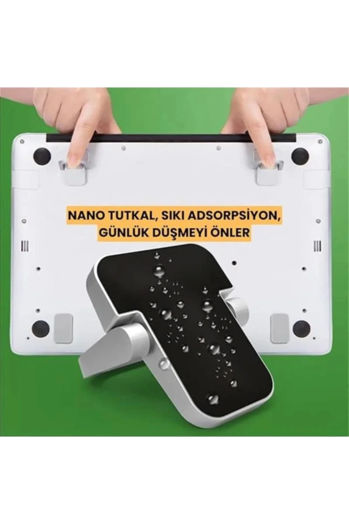 2 Adet Yapışkanlı Katlanılabilir Laptop Standı Portatif Macbook Bilgisayar Laptop Stand Ayagi