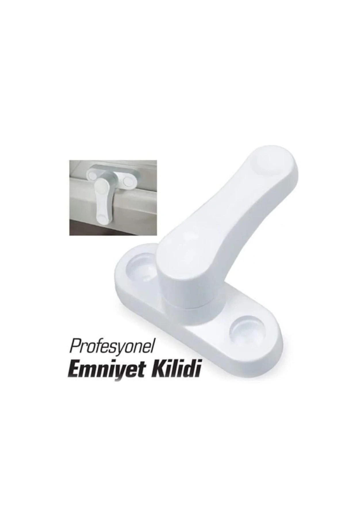 2 Adet - Yuma Beyaz Pvc Pimapen Pencere Cam Balkon Kapısı Güvenli Emniyet Kilidi - Çocuk Kilidi - Fiyatı, Yorumları ve Özellikleri