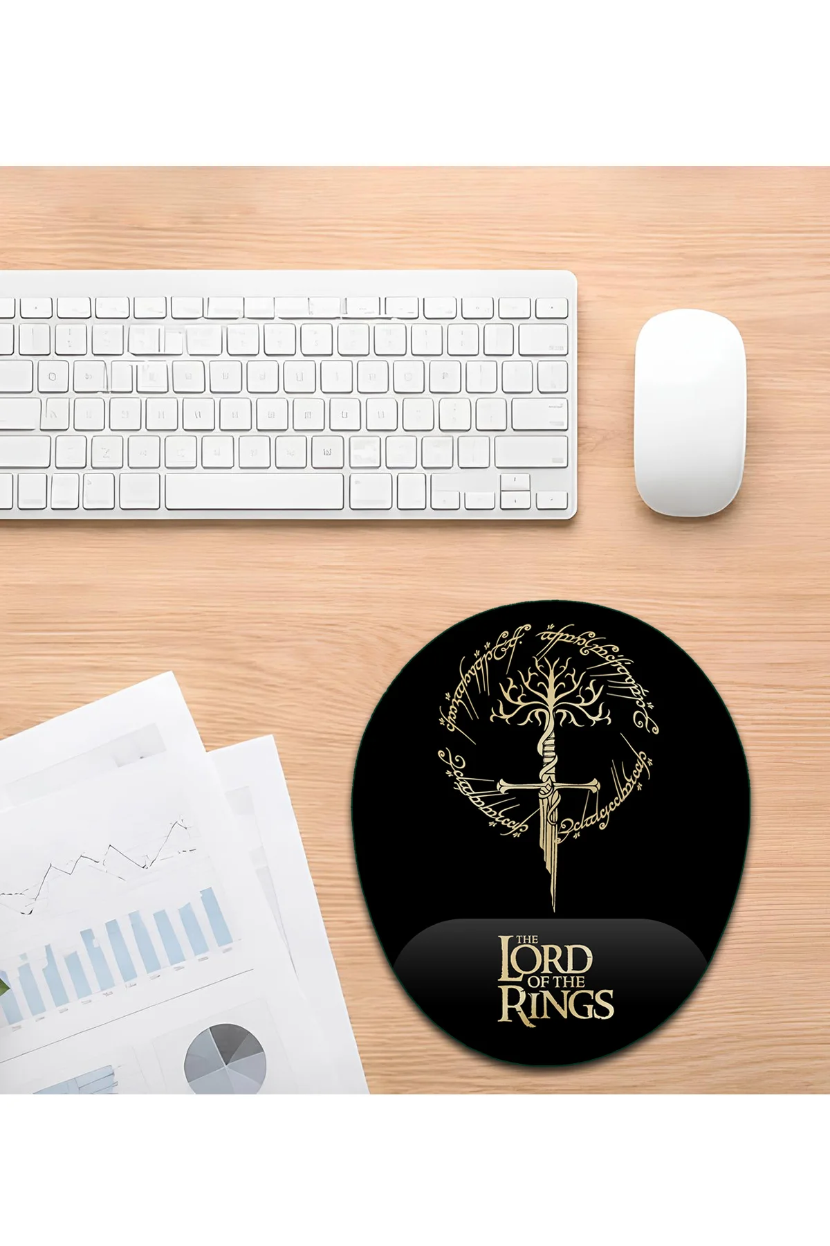 2 Adet Yüzüklerin Efendisi Bilek Destekli Mouse Pad