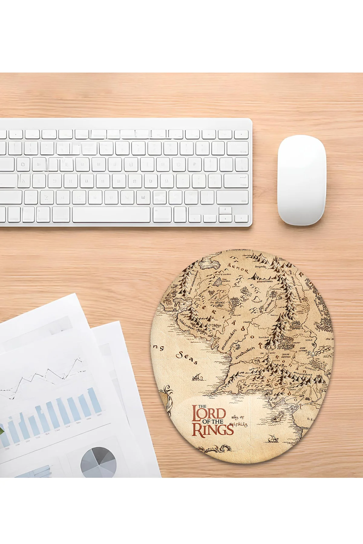 2 Adet Yüzüklerin Efendisi Bilek Destekli Mouse Pad