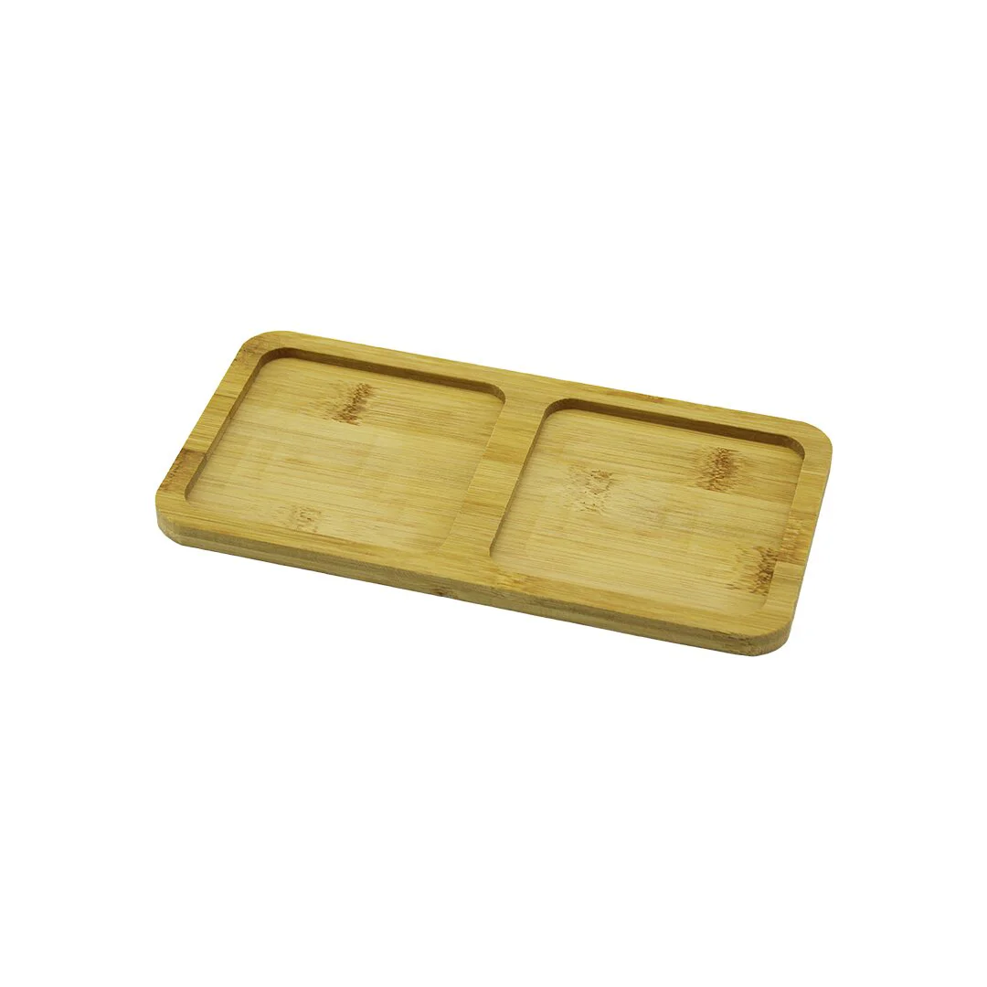 2 Bölmeli Dikdörtgen Ahşap Bambu Yağdanlık Altlık Mini Tepsi 20X10X0.8CM Fiyatı, Yorumları ve Özellikleri