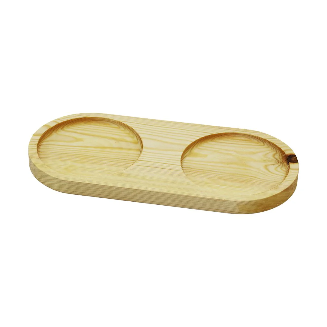 2 Bölmeli - Oval Açık Renk=sade Ahşap Yağdanlık Altlık 27X12.5CM Fiyatı, Yorumları ve Özellikleri
