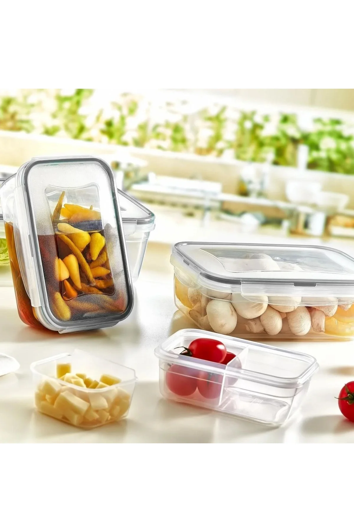 2 Bölmeli Sızdırmaz Contalı Kilitli Kapaklı 1 Litre Erzak Saklama Kabı -LC505 2 Bölmeli Sızdırmaz Contalı Kilitli Kapaklı 1 Litre Erzak Saklama Kabı -LC505