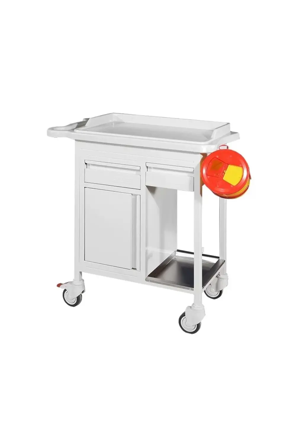 2 Çekmeceli ve Dolaplı Pansuman Arabası E-236/A