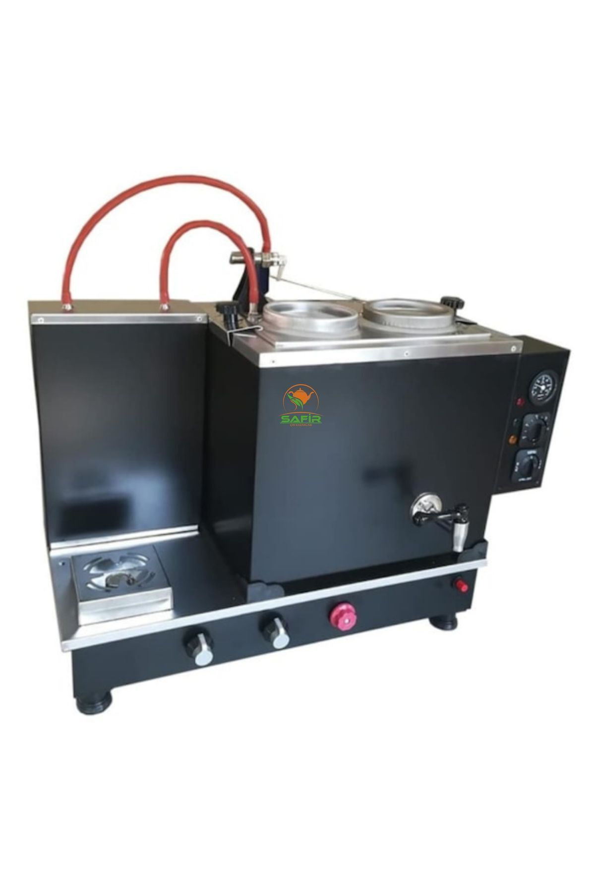 2 Demlikli Doğalgazlı Ce Belgeli Gazmer Onaylı Mat Siyah Gaz Emni