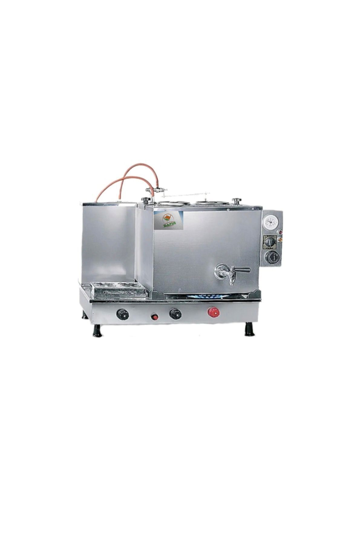 2 demlikli inoks çay ocağı  İnoks Çay Kazanı Elektrik + Tüplü Çay