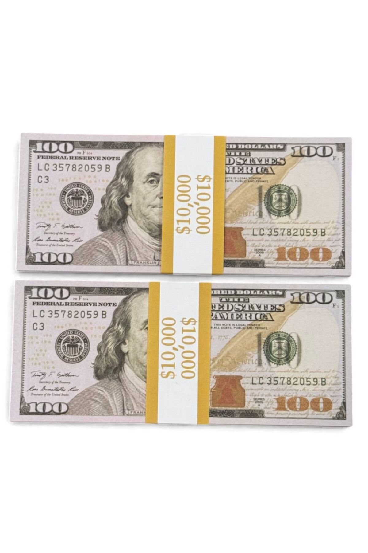 2 Deste Dekoratif 100$ Oyun Parası – Düğün, Şaka, Film, Fotoğraf,