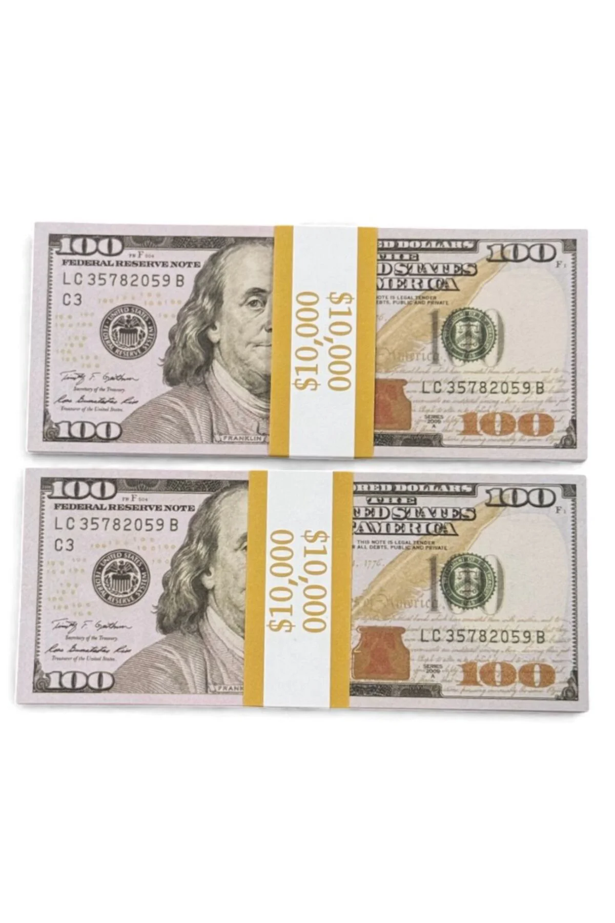 2 Deste Dekoratif 100$ Oyun Parası – Düğün, Şaka, Film, Fotoğraf, Koleksiyon