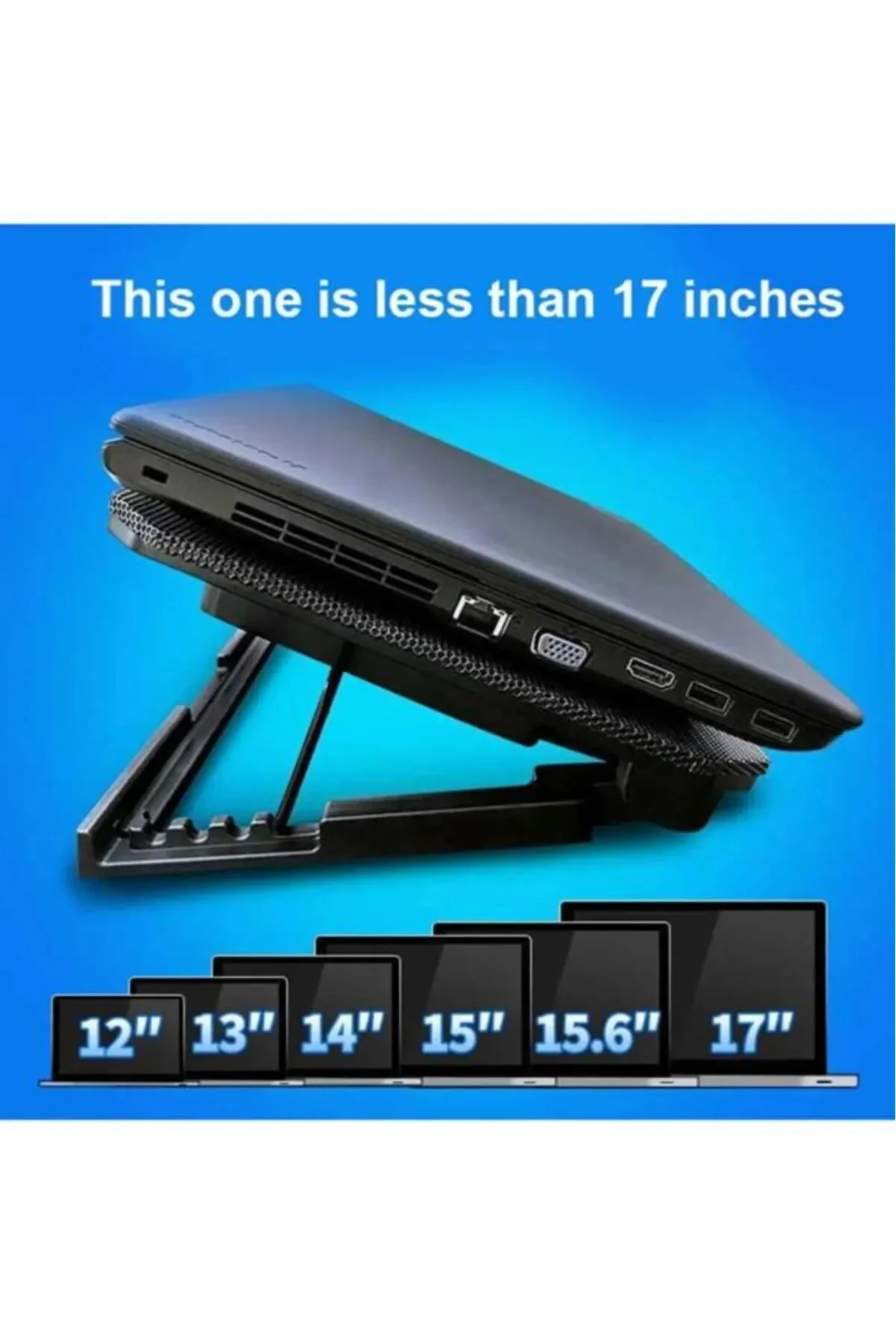 2 Fanlı Rgb Li 9-17 Inç Yükseklik Ayarlı Notebook Sogutucusu