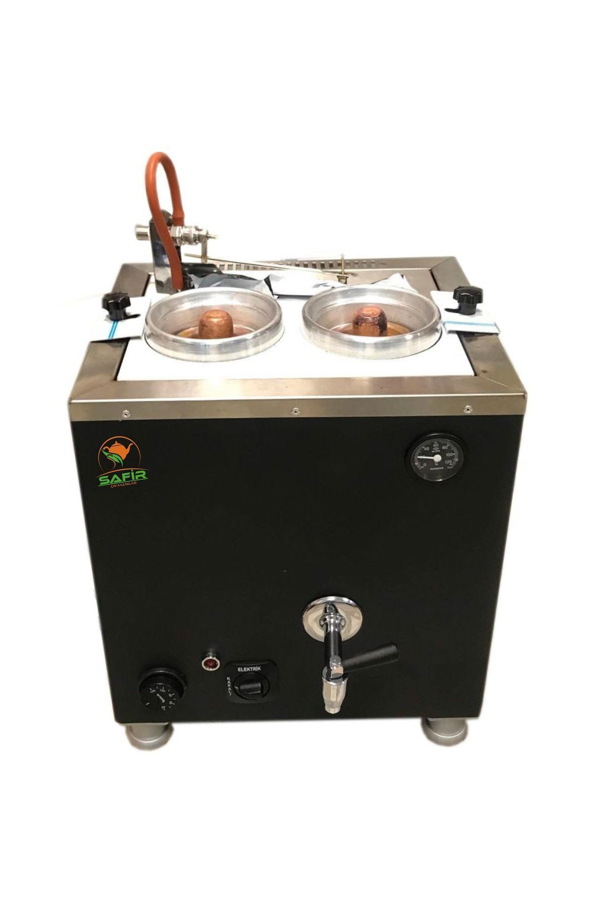 2 Gözlü Ofis tipi Cromat siyah Boyalı tam otomatik çay makinesi E