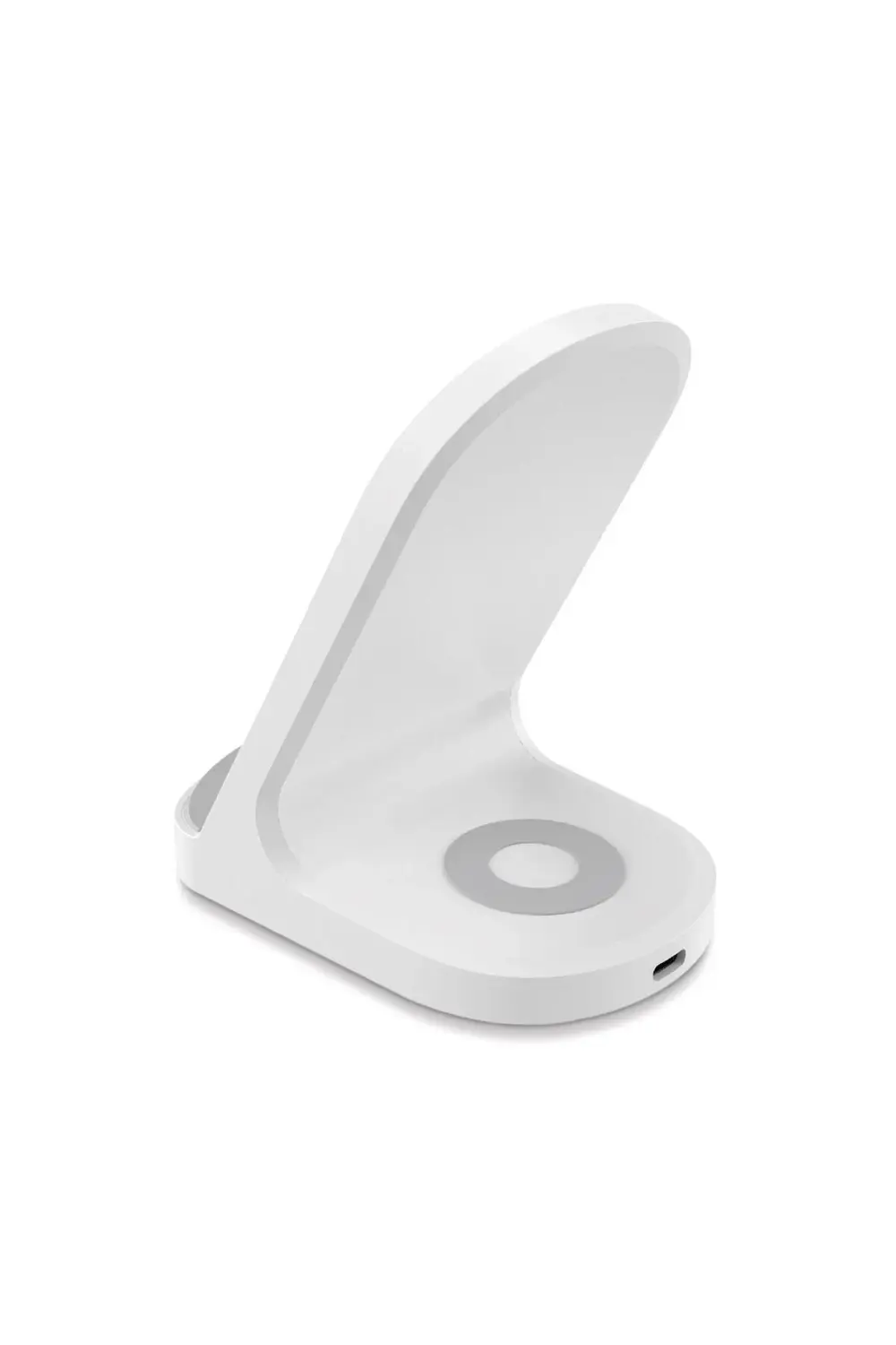 2 In 1 Masaüstü Kablosuz Şarj Cihazı Beyaz - PBS129