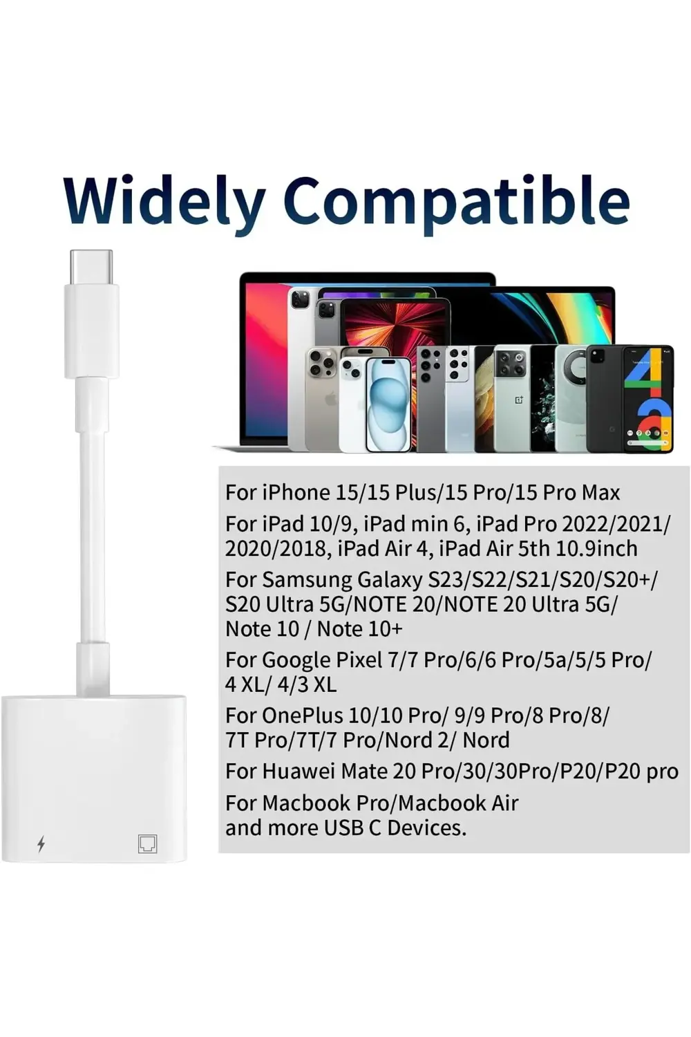2 İn 1 Type C to Rj45 Gigabit Ethernet Çoklayıcı+ Type C şarj Zr6