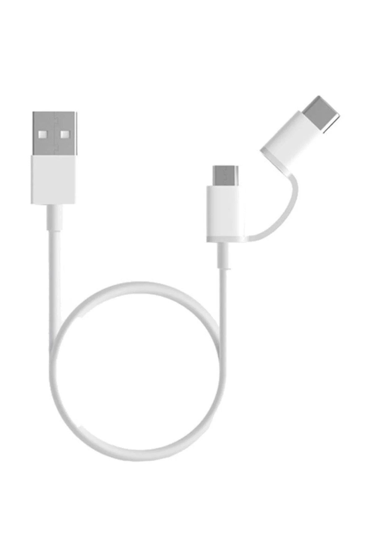 2 In 1 Usb Kablo Micro Usb Ve Usb C (type C - 100 Cm)