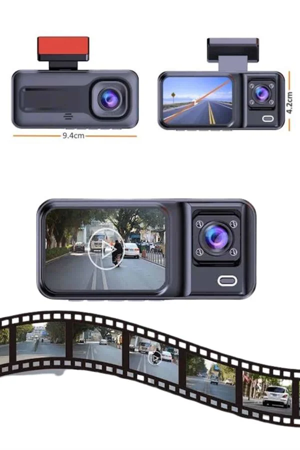 2 İnç Araç İçi Kameralı Ekran 1080P Full HD Kaliteli Hafıza Kart Destekli