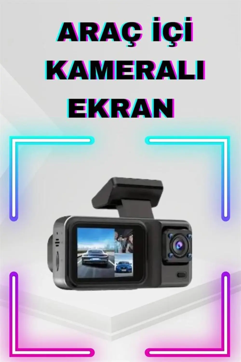 2 İnç Araç İçi Kameralı Ekran 1080P Full HD Kaliteli Hafıza Kart