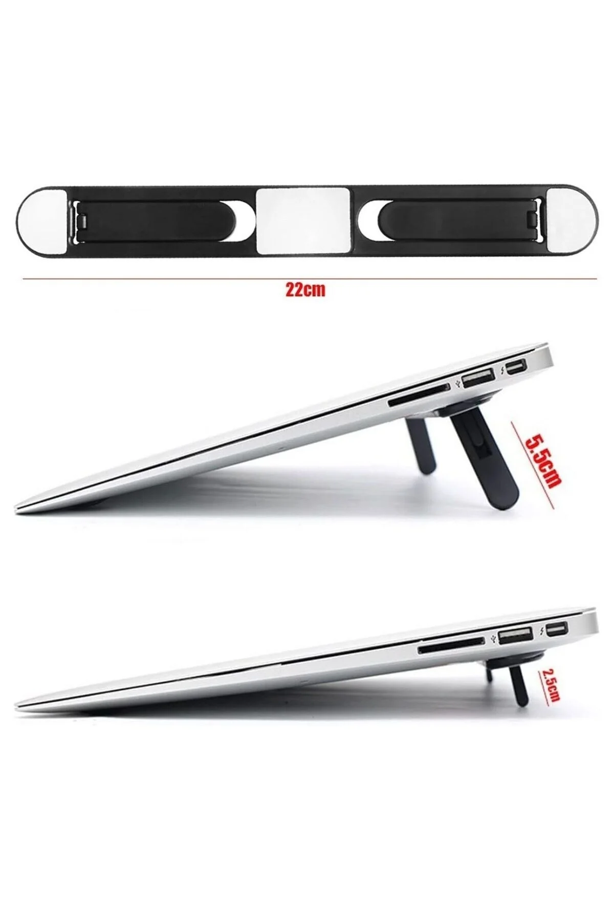 2 Kademeli Katlanabilir Laptop Standı – Kendiliğinden Güçlü Yapışkanlı, Ergonomik Tablet Yükseltici 2 Kademeli Katlanabilir Laptop Standı – Kendiliğinden Güçlü Yapışkanlı, Ergonomik Tablet Yükseltici - Görsel 5
