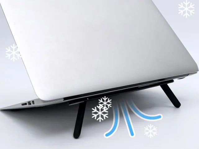 2 Kademeli Katlanabilir ve Yapışkanlı Laptop Standı Siyah Fiyatı, Yorumları ve Özellikleri