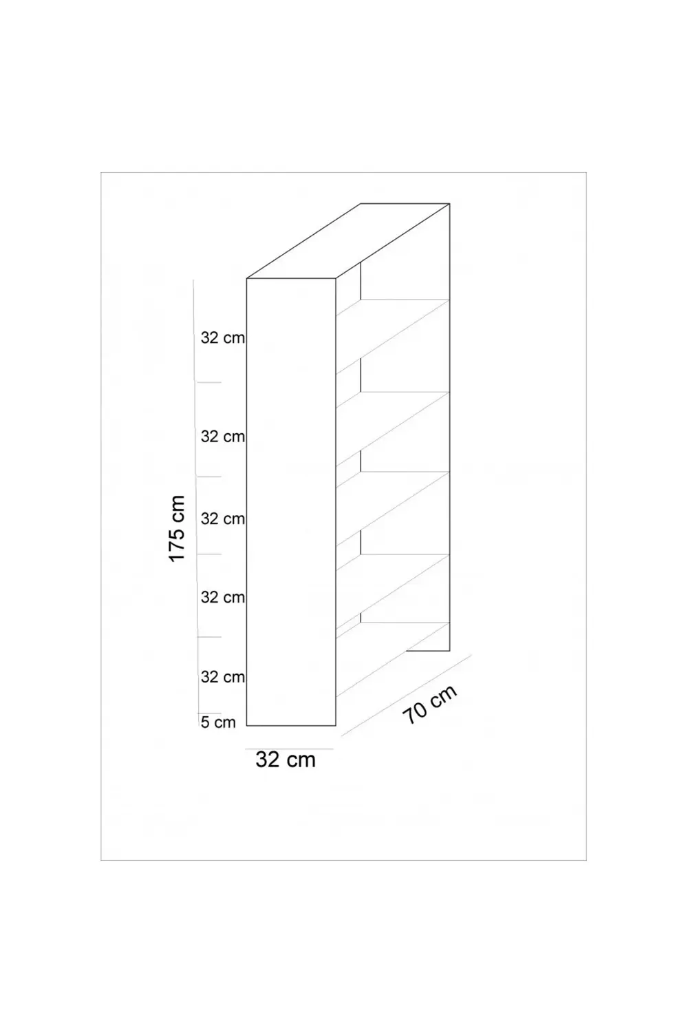 Eva İthalat 2 Kapaklı 5 Katlı Çok Amaçlı / Elbise Dolabı / Saklama Dolabı