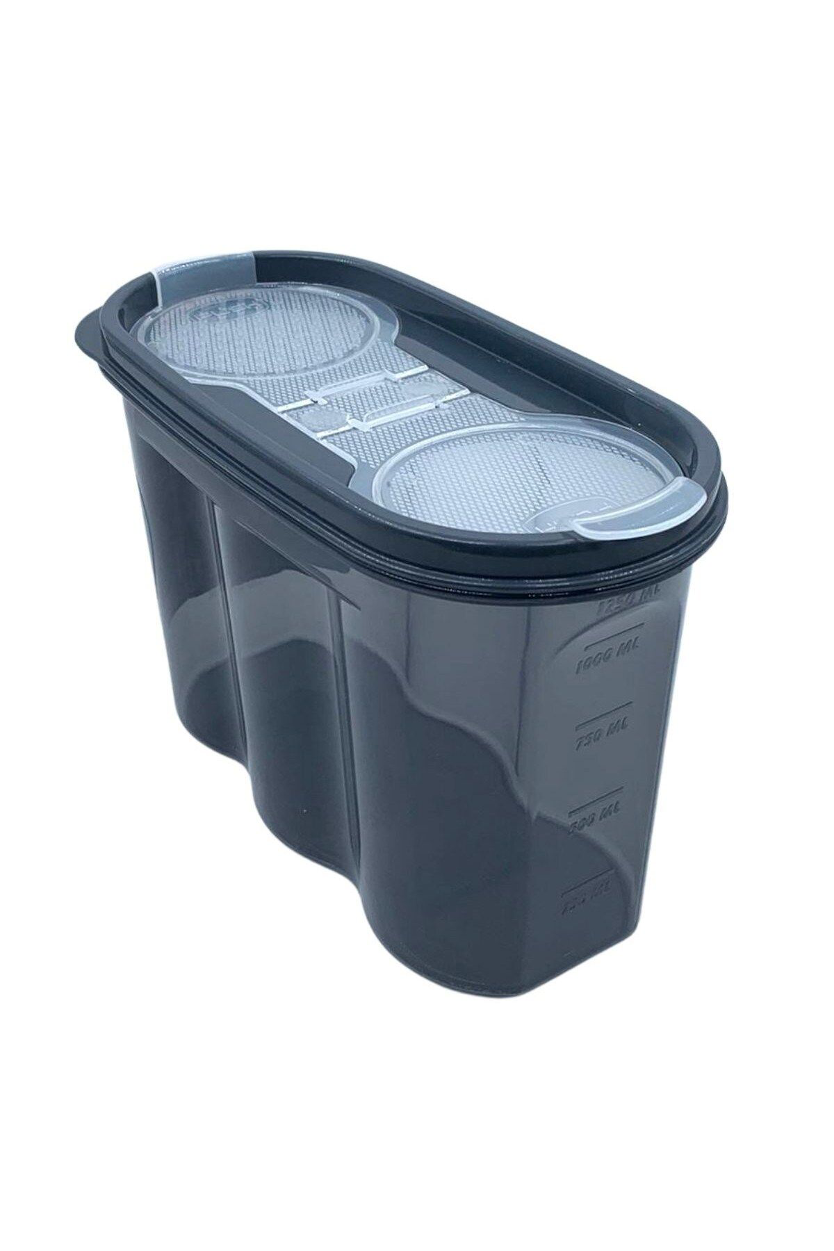 Ok Aksesuar 2 Kapaklı Ölçekli Erzak Saklama Kabı - 1,2 Litre - Sa930 Go506038