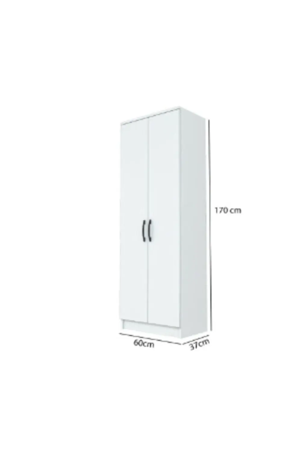 Abete Mobilya 2 Kapılı Gardırop / Beyaz