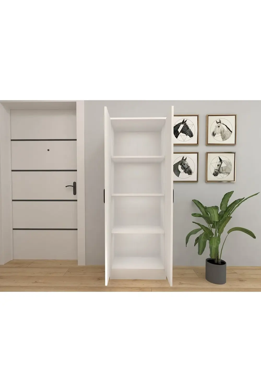 Abete Mobilya 2 Kapılı Gardırop / Beyaz