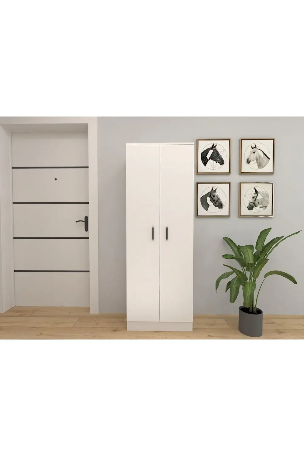 2 Kapılı Gardırop / Beyaz