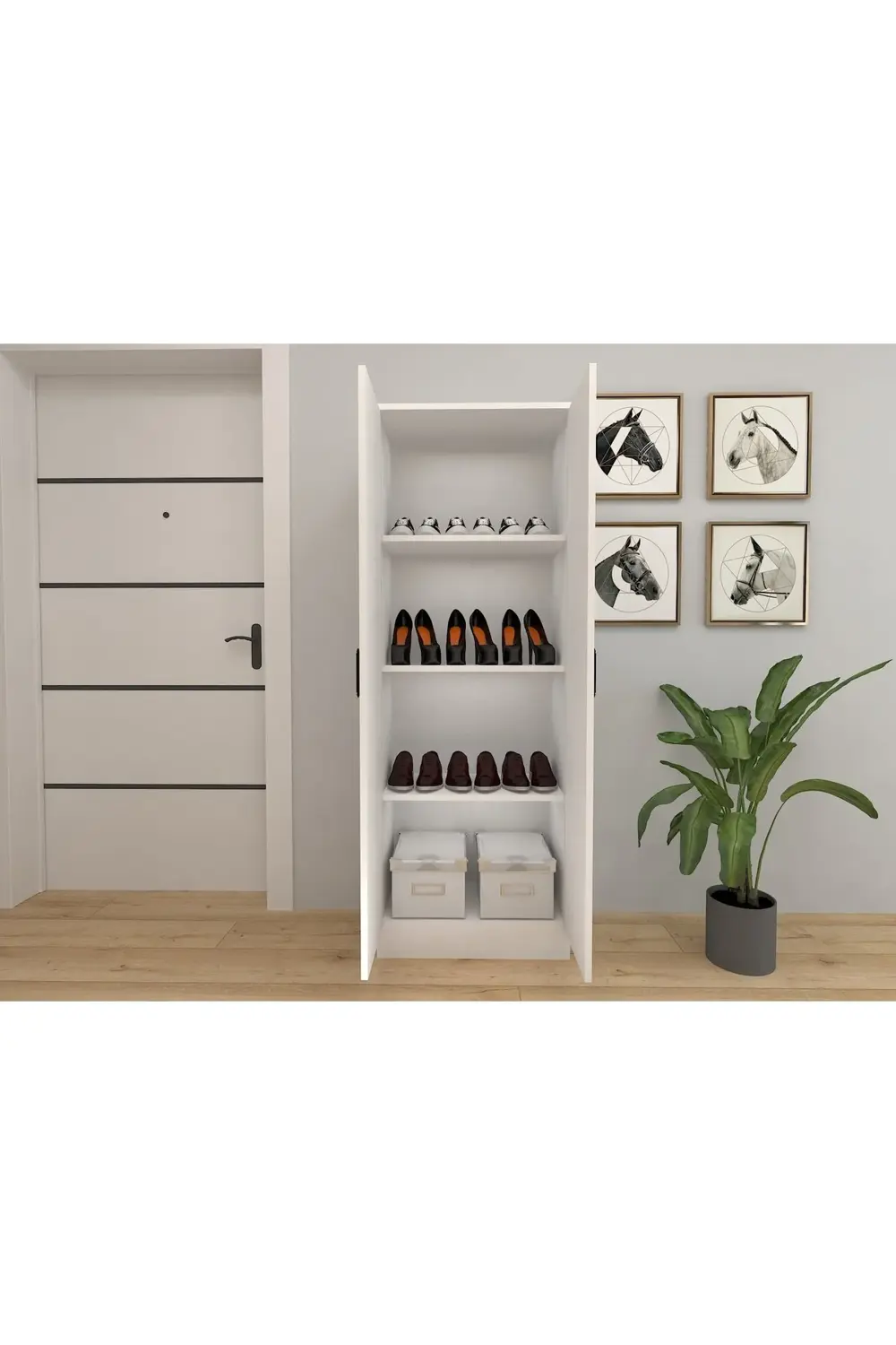 2 Kapılı Gardırop / Beyaz