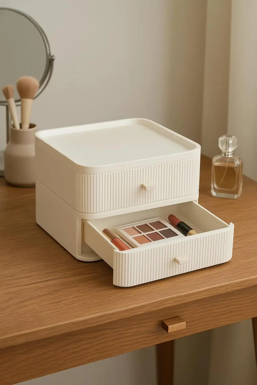 2 Katlı Çekmeceli Makyaj Organizeri & Çok Amaçlı Düzenleyici Beya