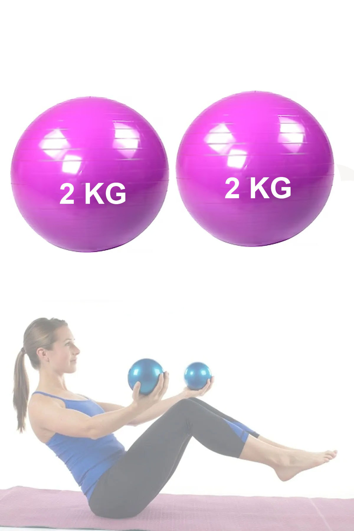 2 Kg Pilates Ağırlık Topu Plates Toning Ball Denge Ve Agirlik Top
