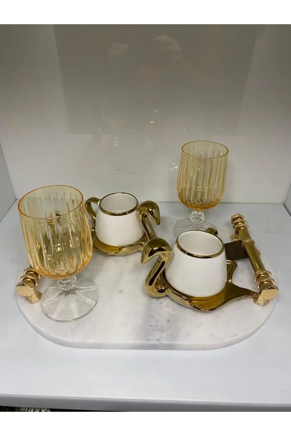 2 Kişilik Kuğu Fincan Takımı