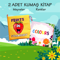 2 Kitap Tox İngilizce Meyveler ve Renkler Kumaş Sessiz Kitap E126 2 Kitap Tox İngilizce Meyveler ve Renkler Kumaş Sessiz Kitap E126