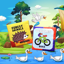 2 Kitap Tox İngilizce Orman Hayvanları ve Taşıtlar Kumaş Sessiz K 2 Kitap Tox İngilizce Orman Hayvanları ve Taşıtlar Kumaş Sessiz K