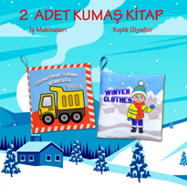 2 Kitap Tox İngilizce İş Makinaları ve Kışlık Giysiler Kumaş Sess