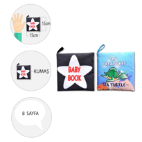 2 Kitap Tox İngilizce Siyah-Beyaz Bebek ve Deniz Canlıları Kumaş 2 Kitap Tox İngilizce Siyah-Beyaz Bebek ve Deniz Canlıları Kumaş