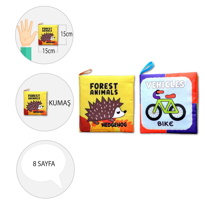 2 Kitap Tox İngilizce Orman Hayvanları ve Taşıtlar Kumaş Sessiz K 2 Kitap Tox İngilizce Orman Hayvanları ve Taşıtlar Kumaş Sessiz K