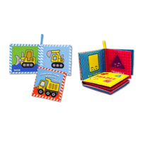 2 Kitap Tox İngilizce İş Makinaları ve Şekiller Kumaş Sessiz Kita