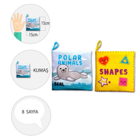 2 Kitap Tox İngilizce Kutup Hayvanları ve Şekiller Kumaş Sessiz K